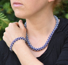 Charger l'image dans la galerie, Bijoux-Evidence-Collection-Renaissance-Perle-Verre-Lapis-Argent