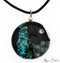 Charger l'image dans la galerie, Bijoux-evidence-verre-technique-murano-florence-buhler-atelier-art-france-artisan-createur-cosmos-pendentif-collier