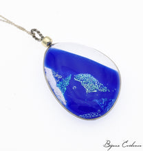 Charger l'image dans la galerie, Bijoux-evidence-verre-technique-murano-florence-buhler-atelier-art-france-artisan-createur-cosmos-pendentif-collier
