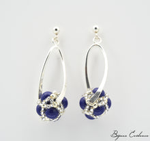 Charger l'image dans la galerie, Bijoux-artisan-createur-atelier-art-france-histoire-bijoux-evidence-florence-buhler-Renaissance-Moyen-Age-Boucle-Oreille-perle-lapis-argent