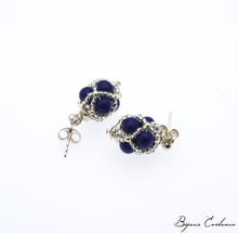 Charger l'image dans la galerie, Bijoux-artisan-createur-atelier-art-france-histoire-bijoux-evidence-florence-buhler-Renaissance-Moyen-Age-Boucle-Oreille-perle-lapis-argent