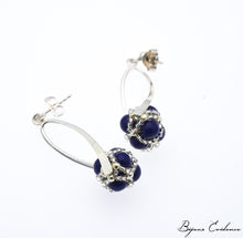 Charger l'image dans la galerie, Bijoux-artisan-createur-atelier-art-france-histoire-bijoux-evidence-florence-buhler-Renaissance-Moyen-Age-Boucle-Oreille-perle-lapis-argent