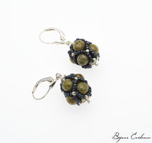 Charger l'image dans la galerie, Boucle d'oreille Renaissance Goutte Unakite-Argent