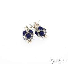 Charger l'image dans la galerie, Bijoux-artisan-createur-atelier-art-france-histoire-bijoux-evidence-florence-buhler-Renaissance-Moyen-Age-Boucle-Oreille-perle-lapis-argent