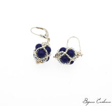 Charger l'image dans la galerie, Bijoux-artisan-createur-atelier-art-france-histoire-bijoux-evidence-florence-buhler-Renaissance-Moyen-Age-Boucle-Oreille-perle-lapis-argent