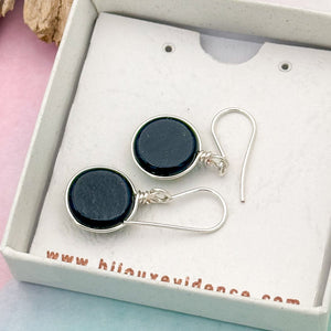 Boucles d'oreilles en verre dichroique texture poinçon- technique Murano