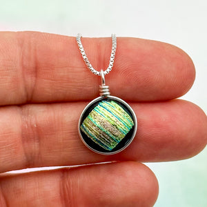 Lot2 de 9 Colliers avec pendentif en verre de Murano et chaine en Argent