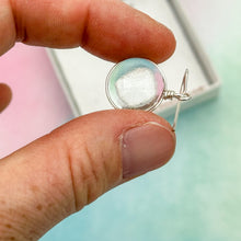 Charger l&#39;image dans la galerie, Boucles d&#39;oreilles en verre transparent - technique Murano
