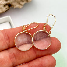 Charger l&#39;image dans la galerie, Boucles d&#39;oreilles en verre transparent - technique Murano
