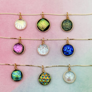 Lot2 de 9 Colliers avec pendentif en verre de Murano et chaine en Argent