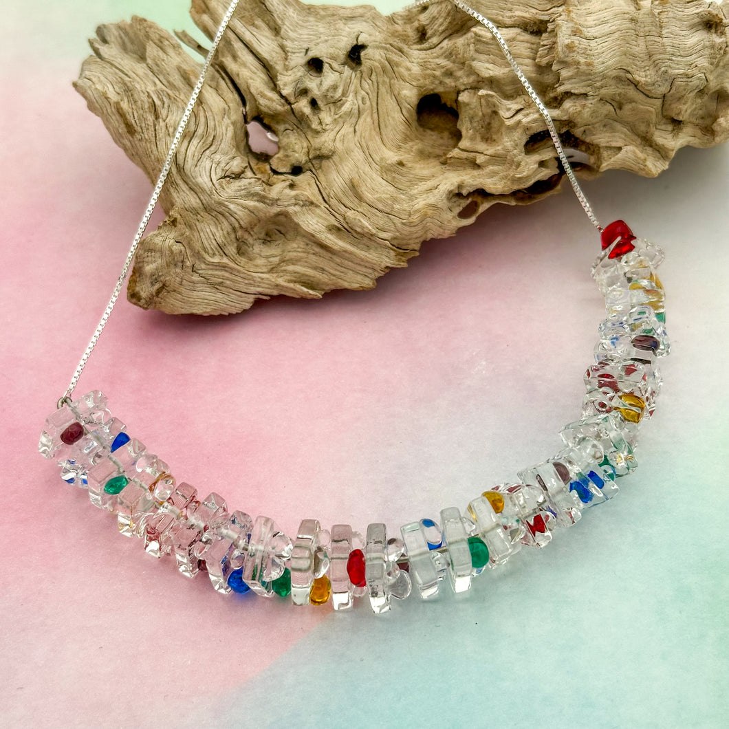 Collier verre et argent - Collection LEGO