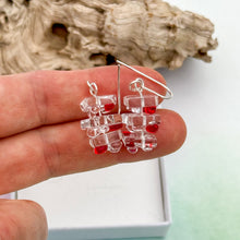 Charger l&#39;image dans la galerie, Boucle d&#39;oreille verre et argent - Collection LEGO
