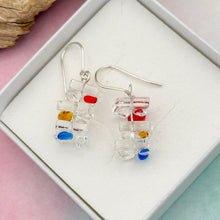 Charger l&#39;image dans la galerie, Boucle d&#39;oreille verre et argent - Collection LEGO
