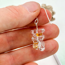 Charger l&#39;image dans la galerie, Boucle d&#39;oreille verre et argent - Collection LEGO
