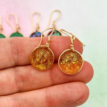 Charger l&#39;image dans la galerie, Lot3 de 9  Boucles d&#39;oreilles en verre dichroique
