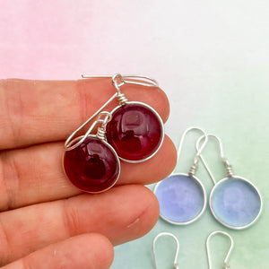 Lot4 de 9  Boucles d'oreilles en verre
