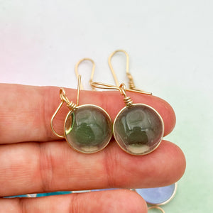 Lot4 de 9  Boucles d'oreilles en verre