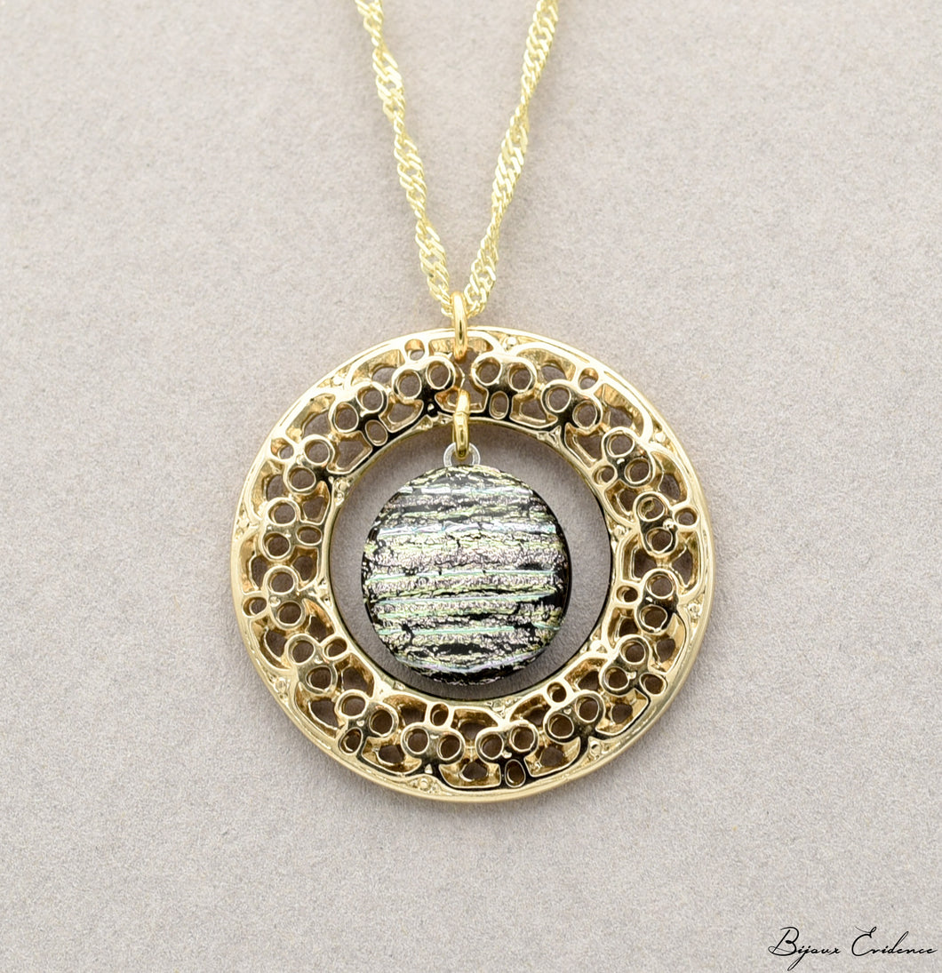 Stained Glass Halo Pendant