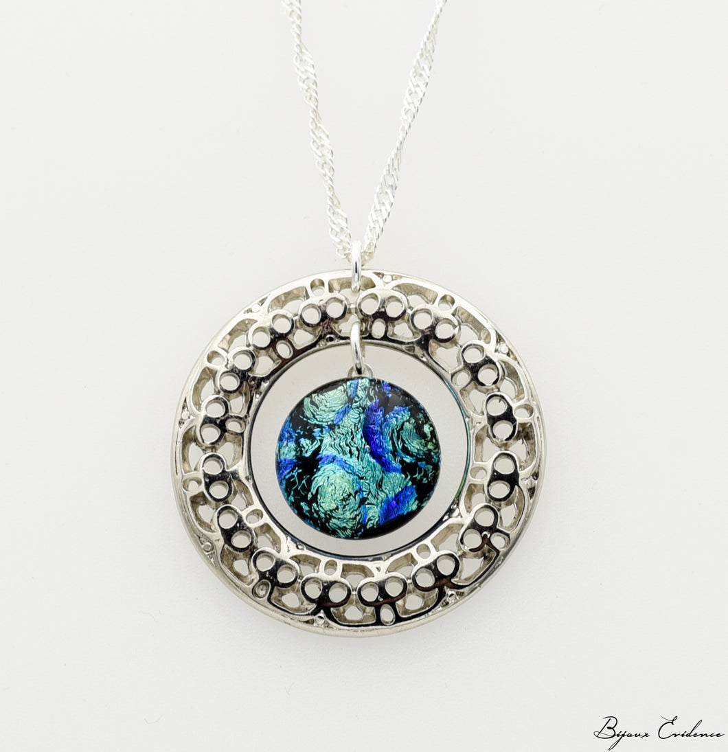 Stained Glass Halo Pendant