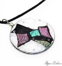 Charger l&#39;image dans la galerie, Bijoux-evidence-verre-technique-murano-florence-buhler-atelier-art-france-artisan-createur-cosmos-pendentif-collier
