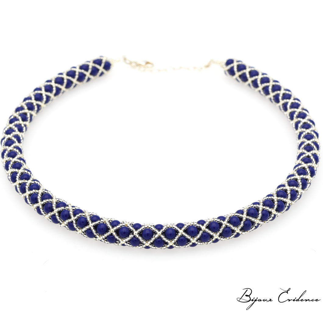 Collier Renaissance Lapis-Argent