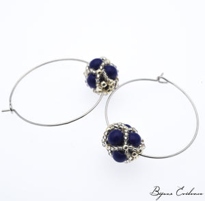 Bijoux-artisan-createur-atelier-art-france-histoire-bijoux-evidence-florence-buhler-Renaissance-Moyen-Age-Boucle-Oreille-perle-lapis-argent