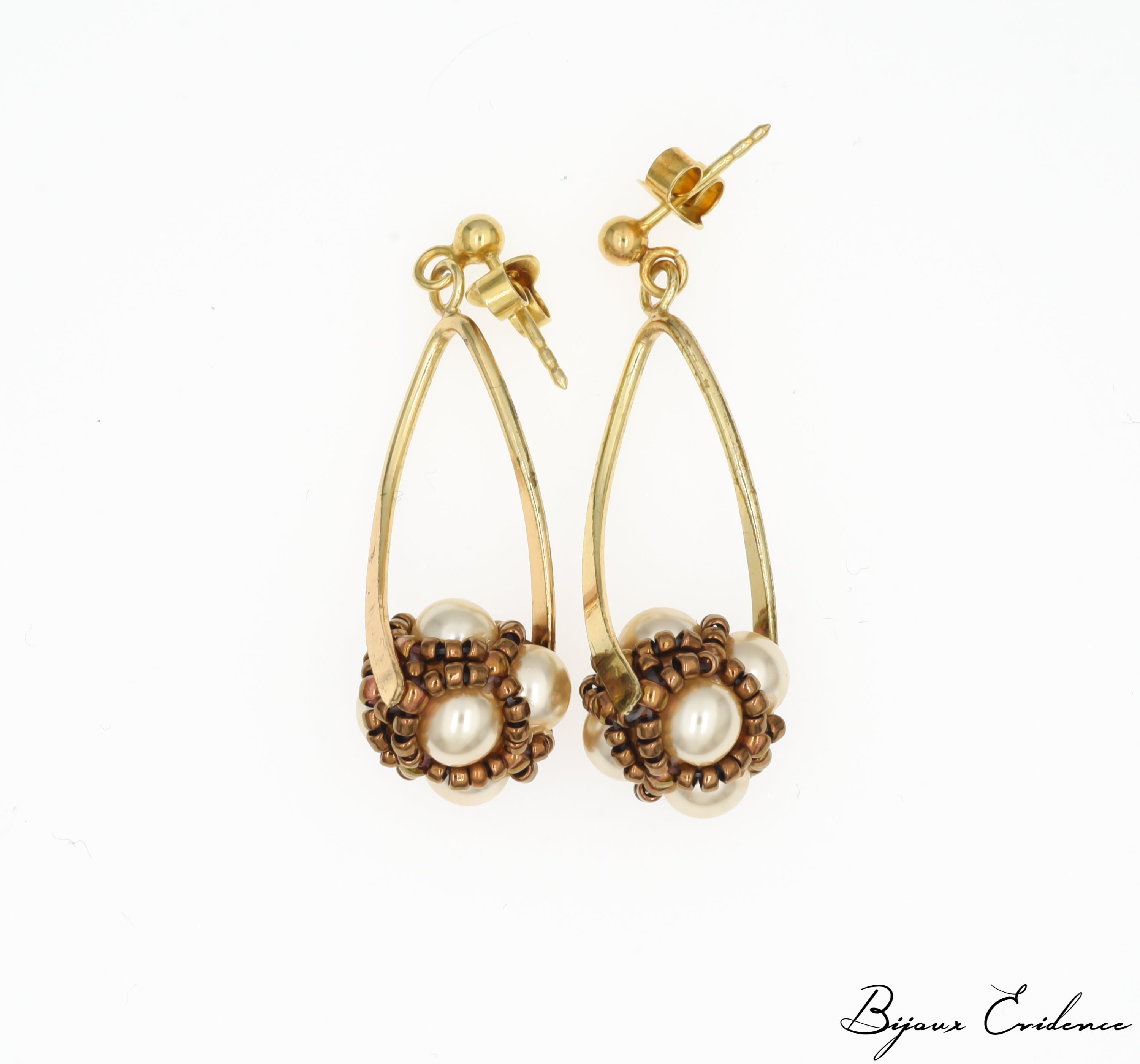 Boucles D'oreilles Vintage Argenté Modèle N182 - Bijou Rétro Occasion, Marque Générique