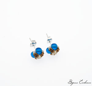 Bijoux-verre-artisan-art-createur-france-bijoux-evidence-florence-buhler-Renaissance-Moyen-Age-Boucle-Oreille-perle-Bleu