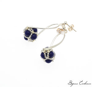 Bijoux-artisan-createur-atelier-art-france-histoire-bijoux-evidence-florence-buhler-Renaissance-Moyen-Age-Boucle-Oreille-perle-lapis-argent