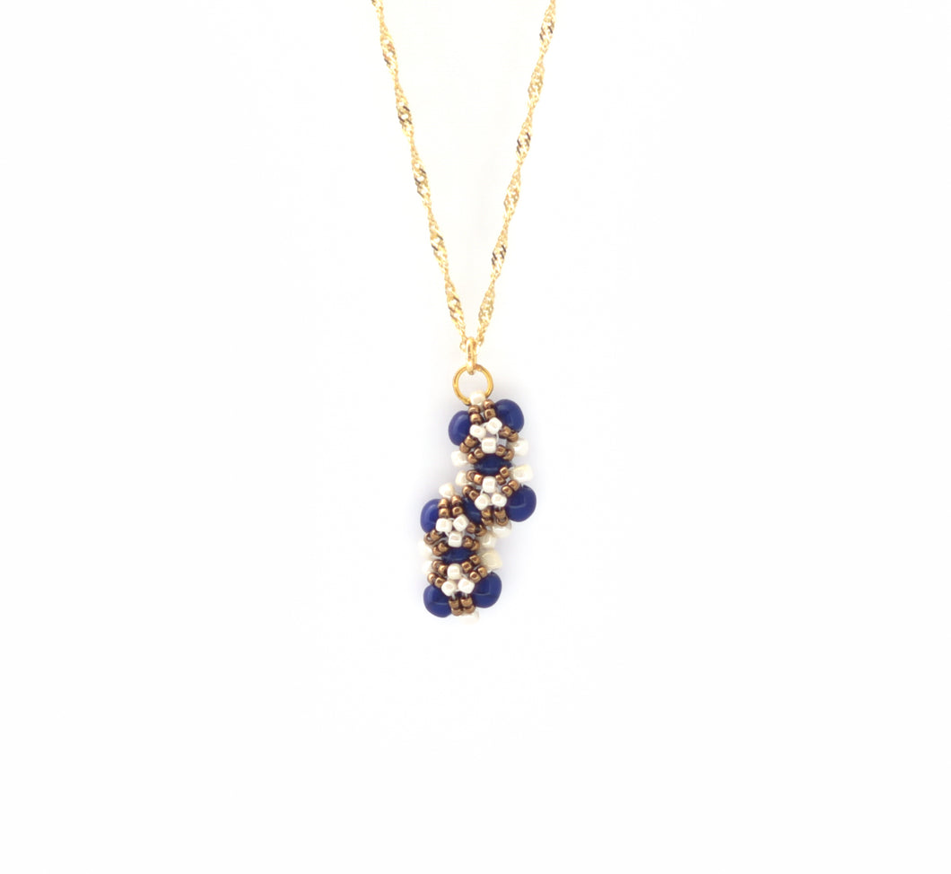 PPC-LIB-Pententif-Perle-Tissage-Verre-Renaissance-Bijoux-Evidence-Chaine-Argent925-Lapis-Bleu-Or