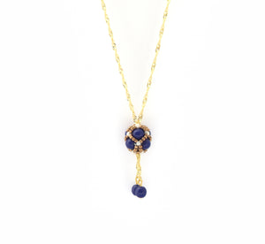 PV-LIB-Pententif-Perle-Tissage-Verre-Renaissance-Bijoux-Evidence-Chaine-Argent925-or-Lapis-Bleu